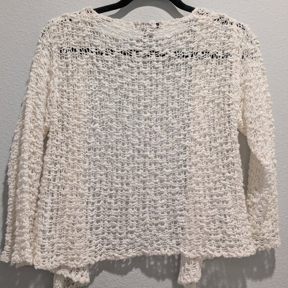 Nomadic Traders White Open Weave Crop Cardigan - One Size - Picture 4 of 6